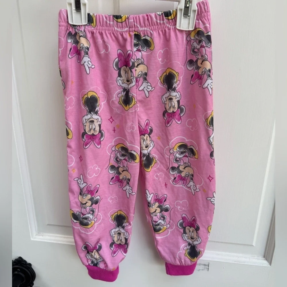 Disney 3T Girls Pink Minnie Mouse Pajama Bottoms Pants
